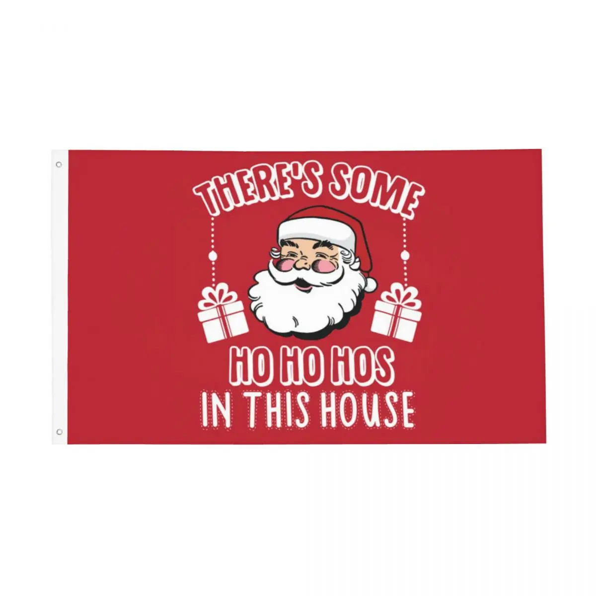 

There's Some Ho Ho Hos In This House Flag Decor 3x5FT Vintage Indoor Vibrant Colors Flowy Delicate