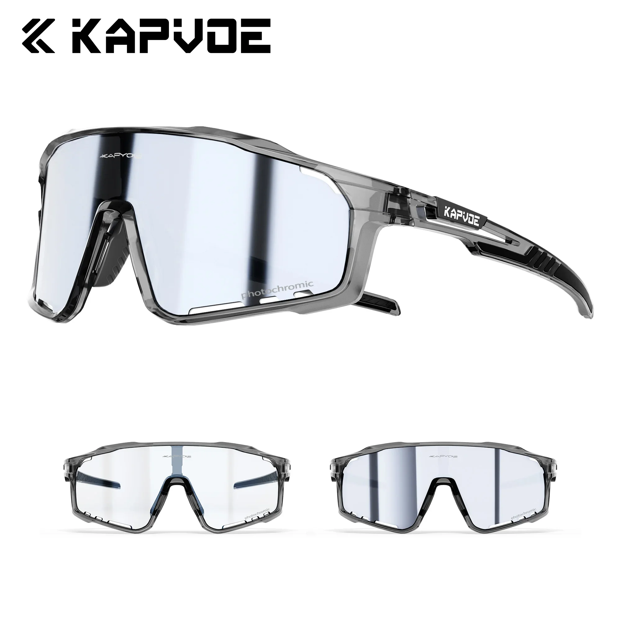 

Kapvoe New Cycling Glasses Men Outdoor Photochromic UV400 Sunglasses Road Bike Bicycle Women Sports Hiking Mountain Bike Goggles