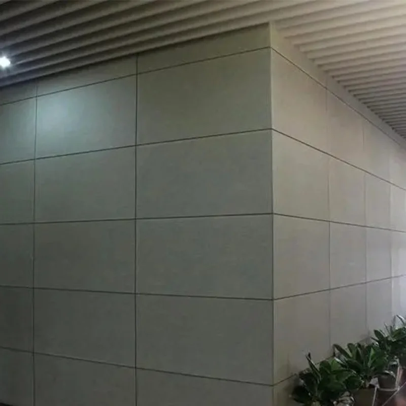 custom.Fireproof Color-Through Fibre Cement Sheet Cladding Exterior Wall Outdoor Mall Hotel Curtain Wall Product
