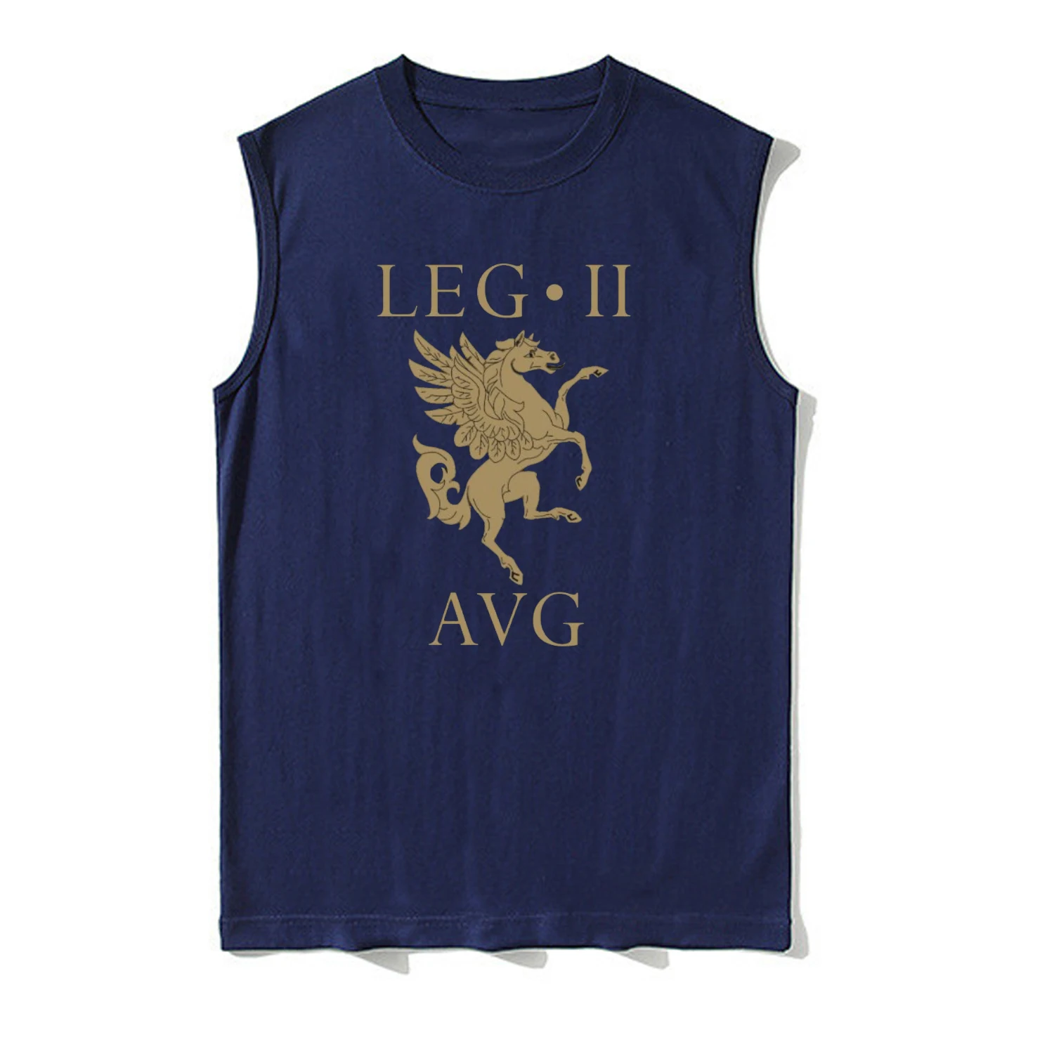 Roman Imperial Army - Legio II Augusta Pegasus Emblem Tanktop 100% Cotton O-Neck Vests Summer Casual Mens Sleeveless T-shirt