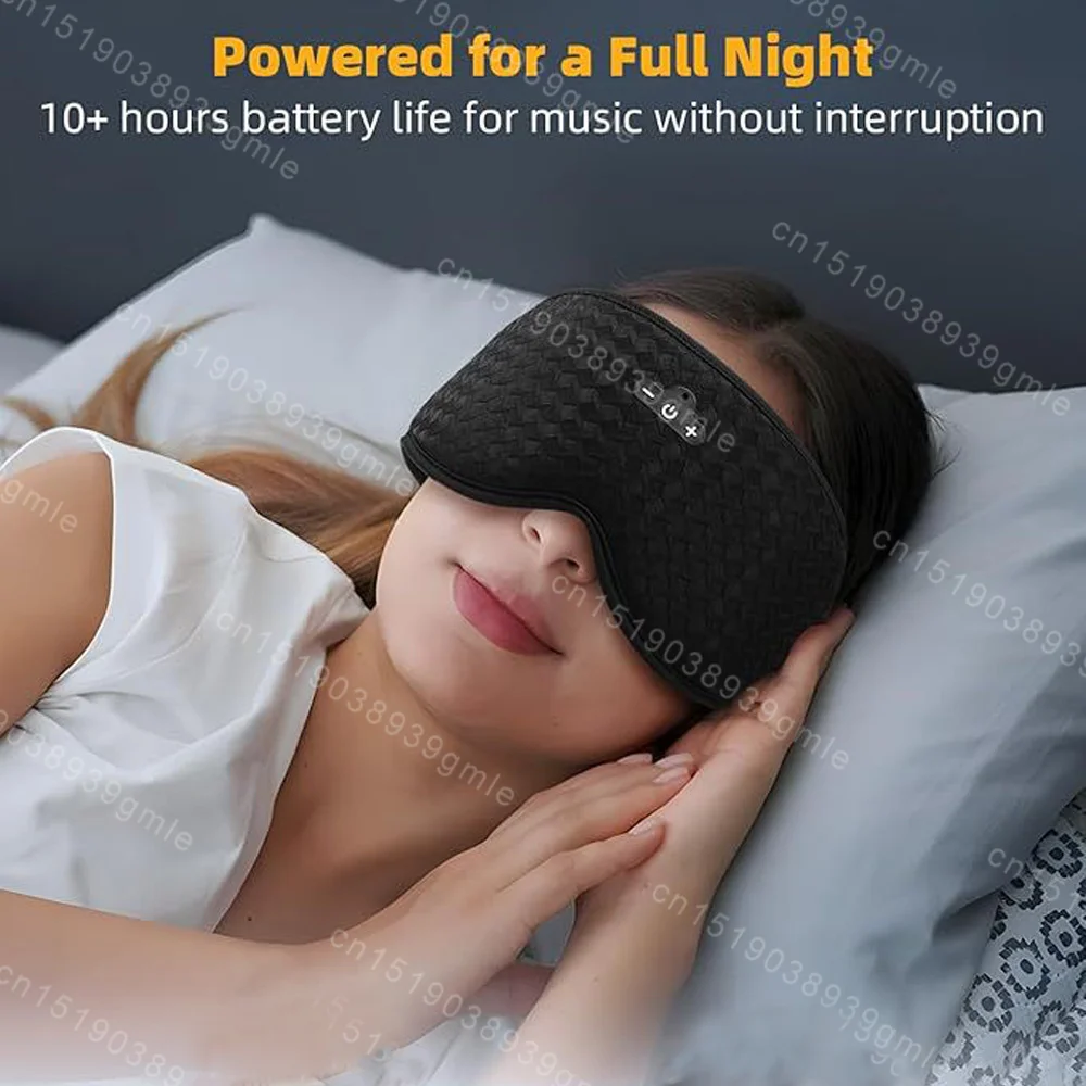 3D Bluetooth Eye Mask Wireless Stereo Sleeping Earphones Comfortable Washable Blindfold Handsfree Call Eyemask for Home Travel view 6