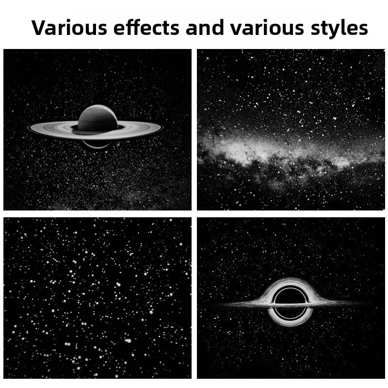Car starry sky projection light Car bedroom Plug-in Galaxy ambient light Saturn black hole focusing light