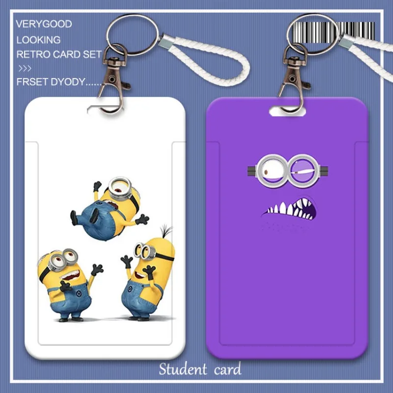 Despicable Me Minions Cartoon Cute Student Meal Card School Card Access Control Card Protection Bag Kawaii Storage Bag Wholesale