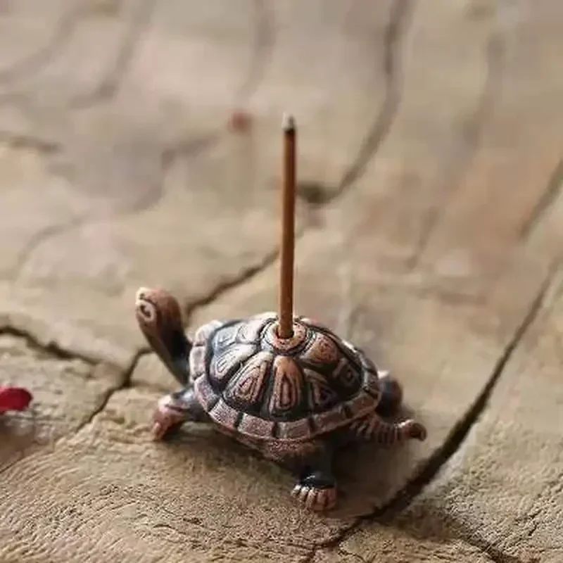 Home Mini Decoration Snail Turtle Retro Small Alloy Incense Stick Incense Burner Home Decoration Incense Burner