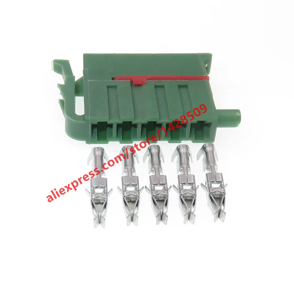 1 Set 5 Pin Auto Connector Harness Female Plug Automotive 3.5mm Socket With Terminals
