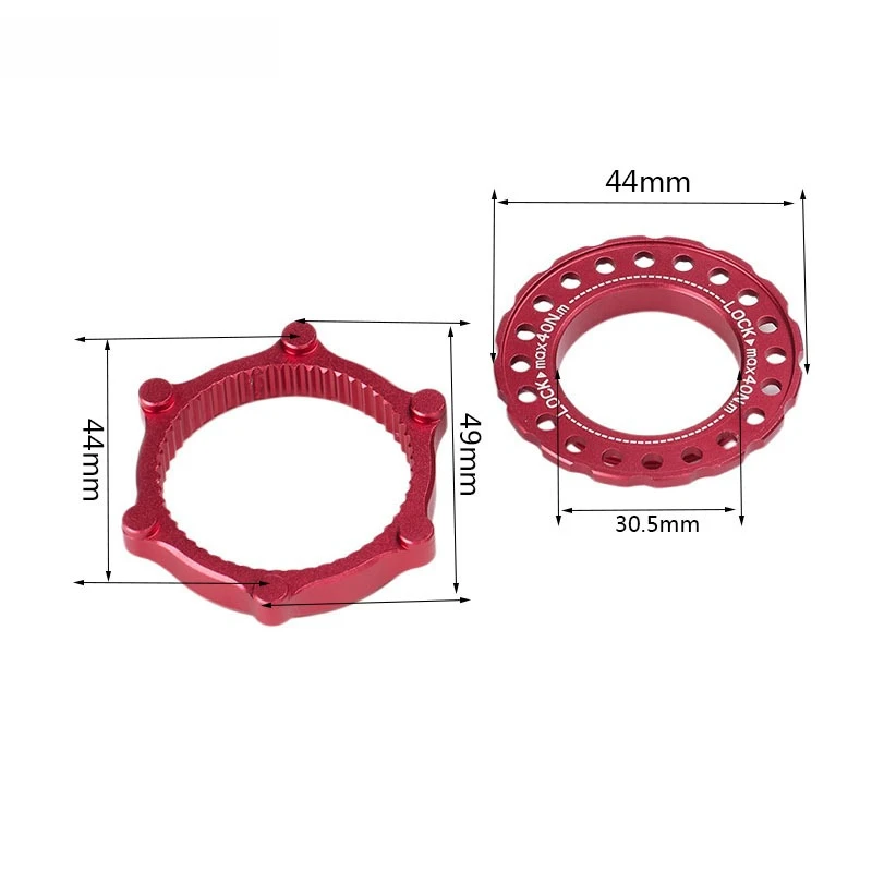Medium Lock To Six-nail Disc Conversion Seat Mountain Road Bike Flower Drum Outer Lock Middle Lock Cover Bicycle Accessories