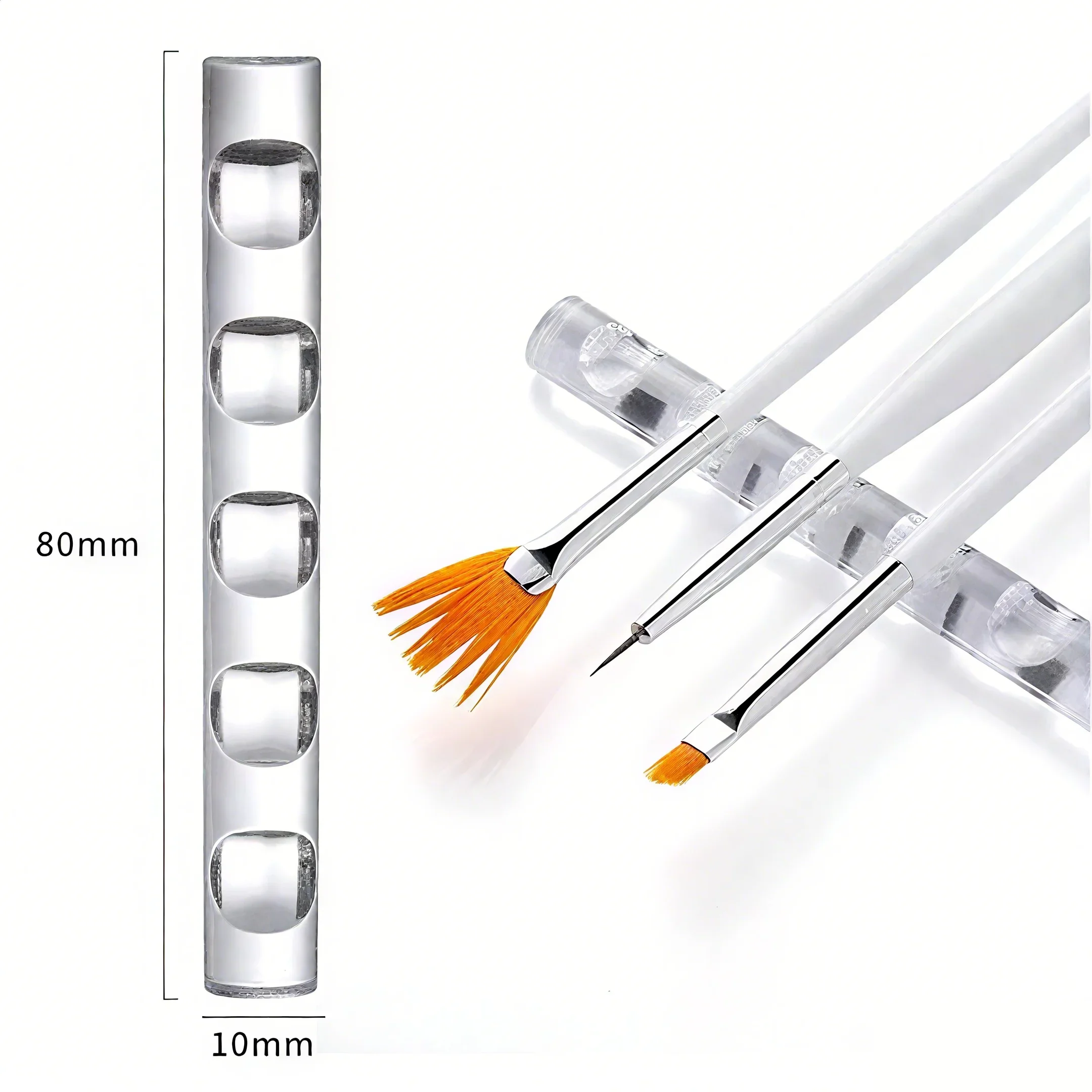 ชุดแปรงทำเล็บ DIY 22 ชิ้น รวมถึงพาเลทเรซิน ปากกาจุดปลายคู่ แปรงทำเล็บมืออาชีพ และที่วางแปรง -