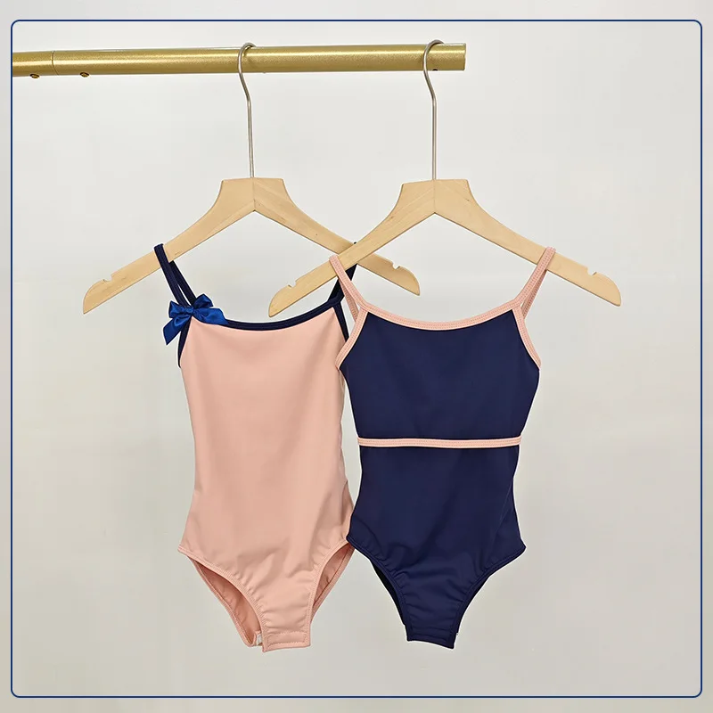 Ropa de baile de ballet suave y agradable para la piel para niños, leotardo de tiras para niñas, para practicar un traje versátil de danza y gimnasia