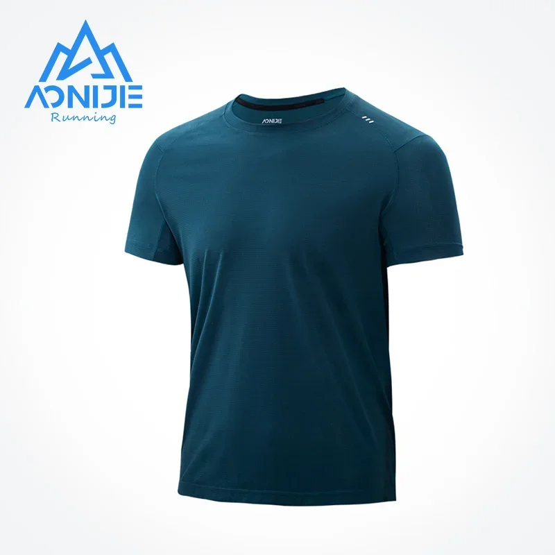 AONIJIE-Camiseta deportiva de secado rápido para hombre, camisetas transpirables de manga corta, Tops de verano para correr al aire libre, gimnasio