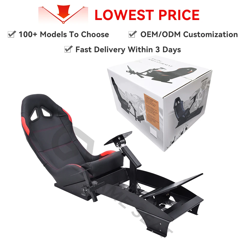GY046 Adjustable Driving Game Car Racing Seats Foldable Steering Wheel Stand Bracket Seat Car Simulator Cockpait