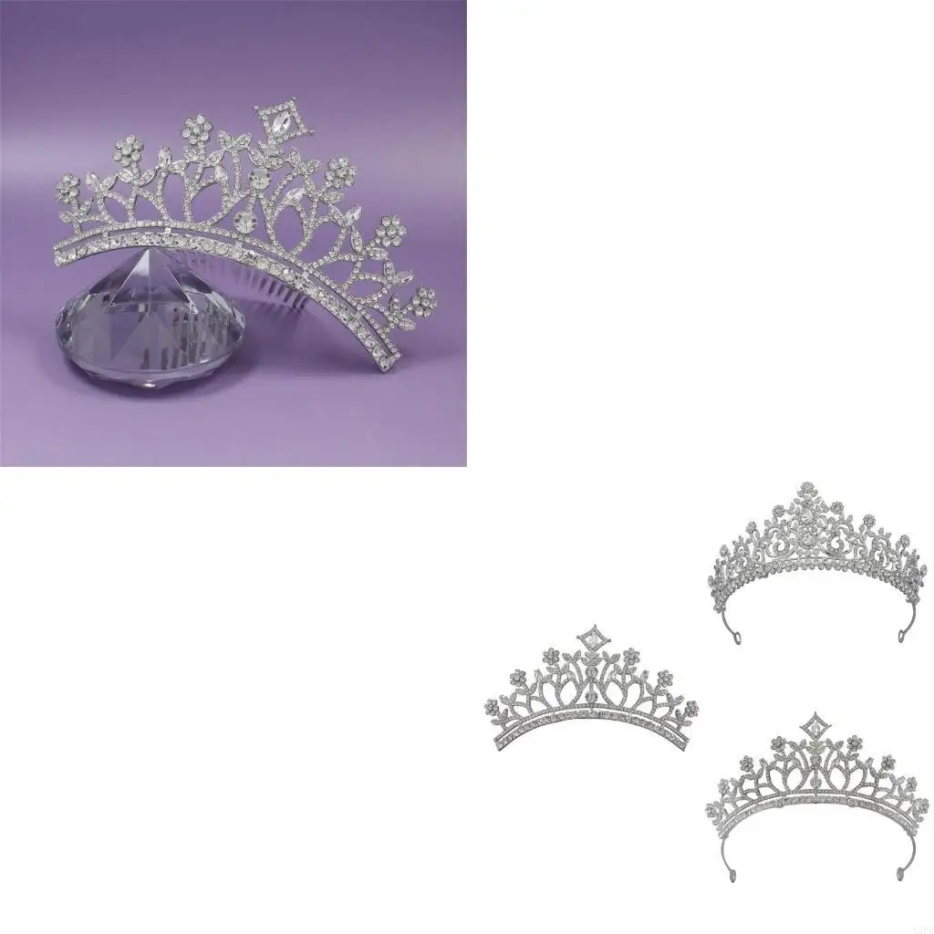 

Durability Rhinestones Headbands Stylish Women Headpiece Role Playing Crowns for Elegant Women