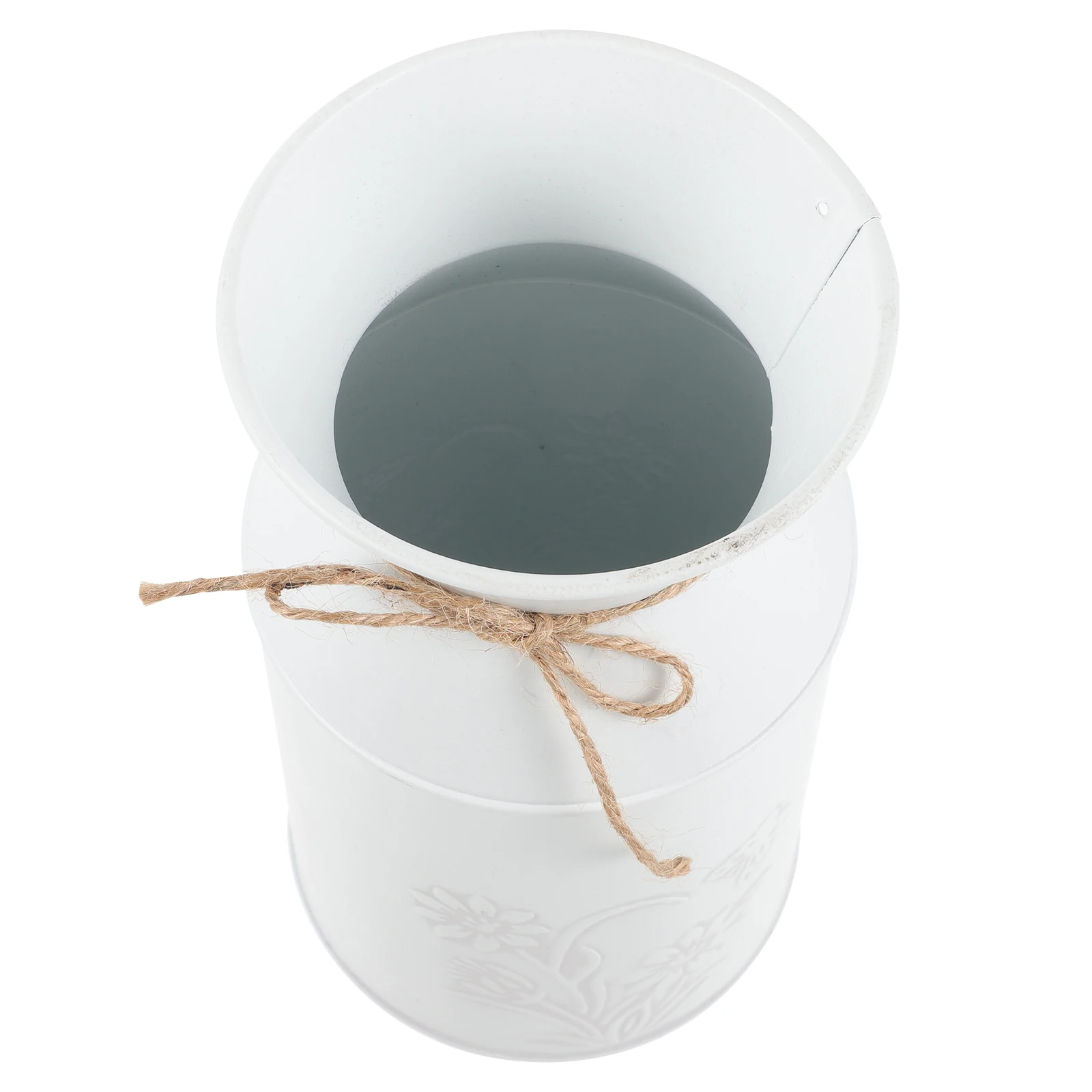 

Metal Iron Flower Bucket Vintage Rustic Farmhouse Planter Perfect for Home Office Decoration Artificial Dried Flowers