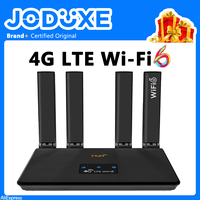 JODUXE 4G LTE Router Wireless WiFi 6 Router 4pcs Antennas with WAN LAN RJ45 Port AP Repeater Mode SIM Slot 300Mbps CAT4 Router