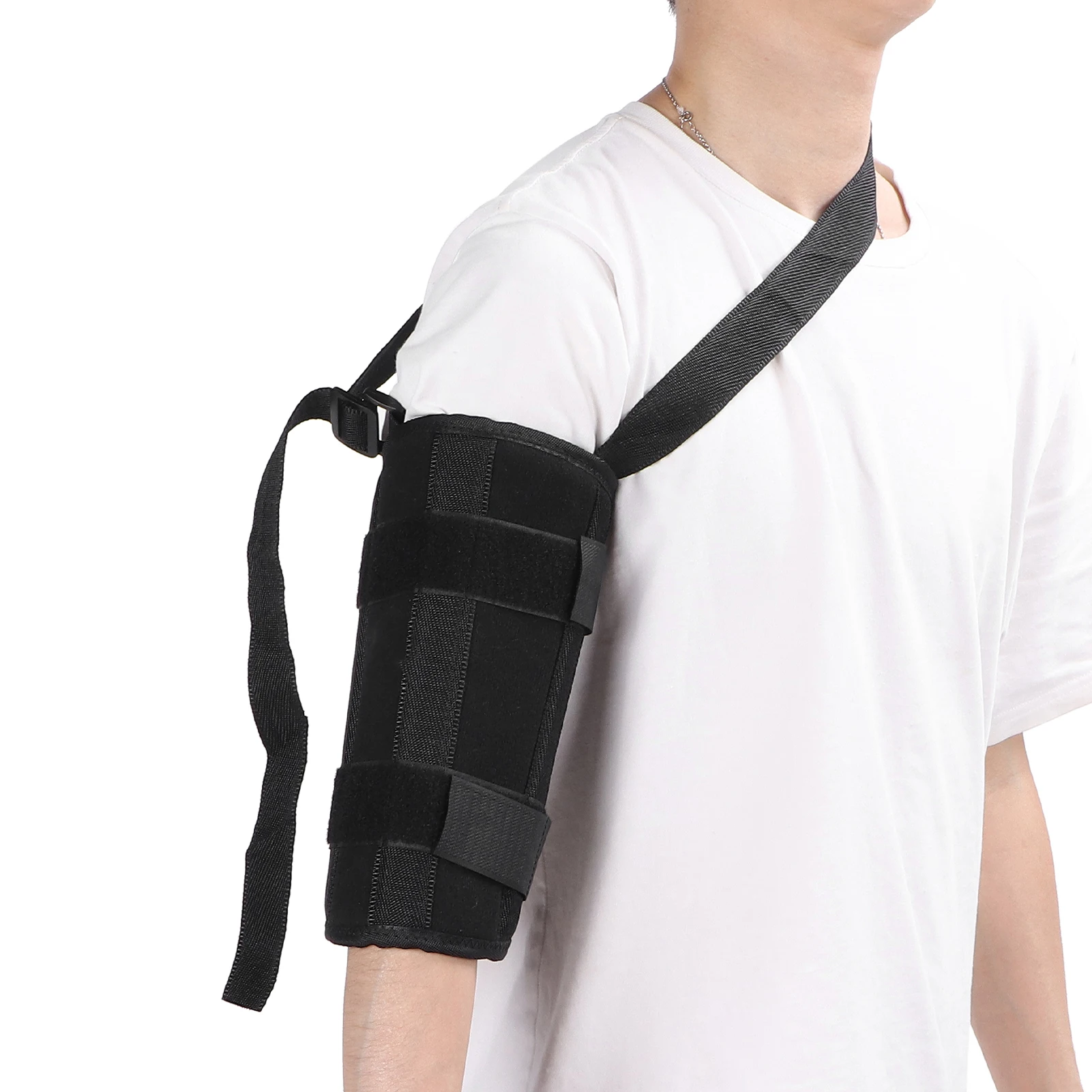 Adjustable Shoulder Support Brace Breathable Shoulderr Brace for Cuff Shoulder Support Brace Compatible with Left Right Hands