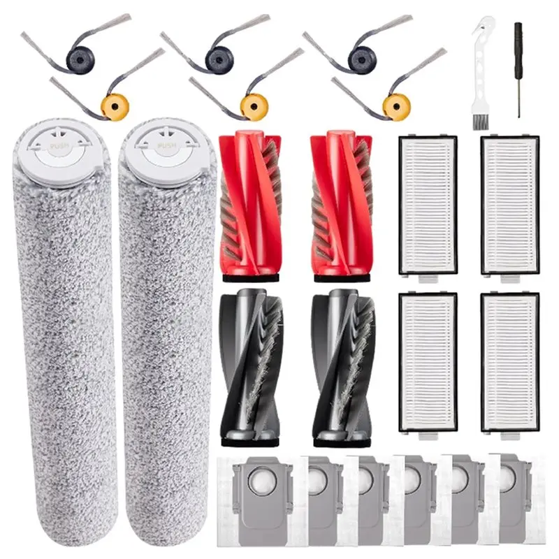 [NEW!A65Z】 24 Pack Accessories Kit For Roborock Qrevo Curv 2 Flow