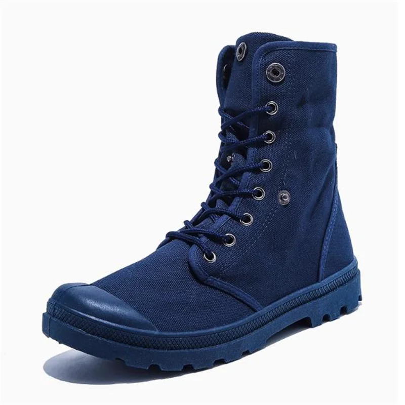 Men Boots Shoes Male Desert Work Ankle Botas Men's Working Hunting Stitching Canvas Motorcycle Shoes Ankle Boots 39 46