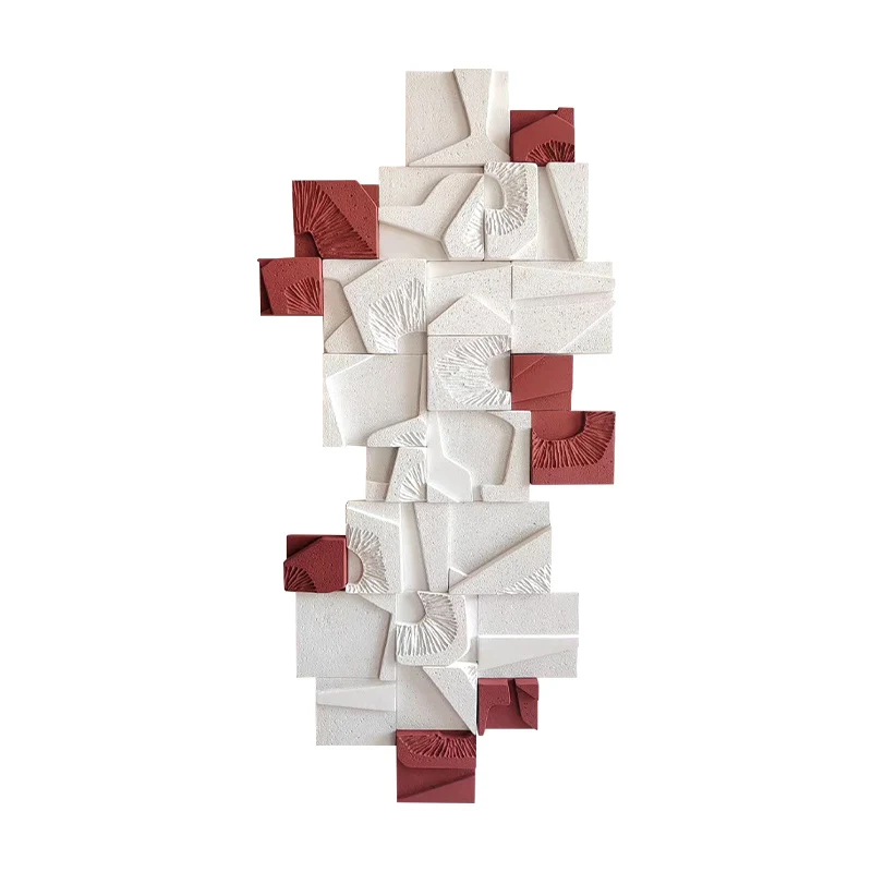 

Modern physical decoration painting, three-dimensional wood carving hand-painted abstract creative entrance