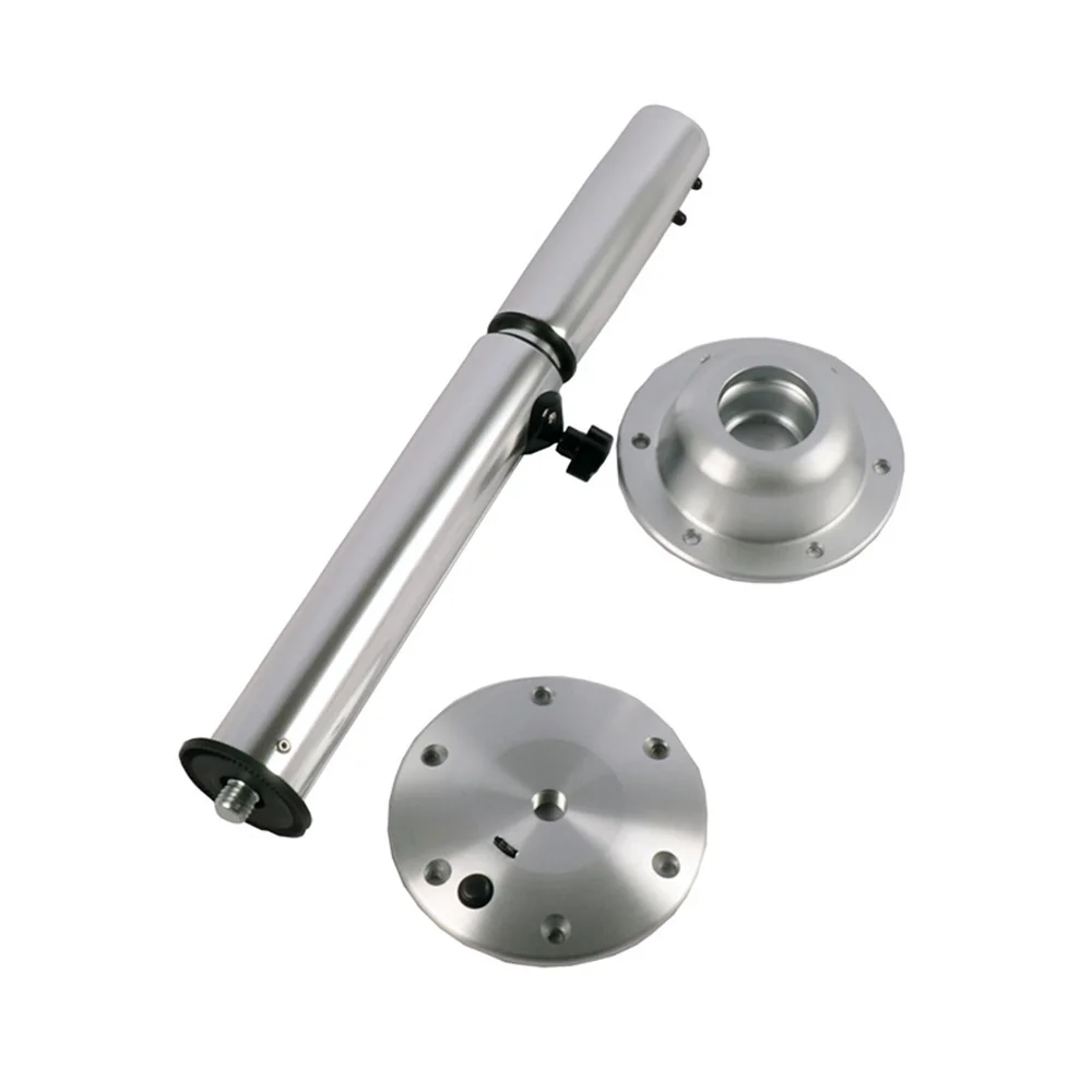 Aluminum Adjustable Table Pedestal Leg Base Mount 555-705mm,21.9-27.8 Inch Marine Boat Yacht RV P1