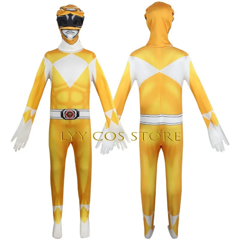 Wholesale Anime Power Cosplay Samurai Shinkenger Costume Bodysuit Adult Halloween Birthday Party Zentai Suit Rangers Jumpsuit