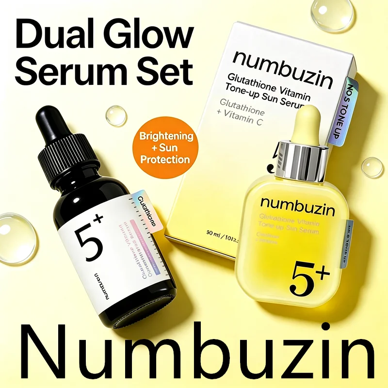 Numbuzin No.5 Glutathione Vitamin Tone‑up Sun Serum Moisturizing Oil Control Pore Care Improve Dull Skin Fast-absorbing Skincare