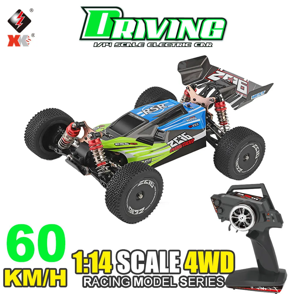 Wltoys XKS 144001 1/14 RC Car High Speed Racing Car 2200mAh Battery 60km/h High Speed 2.4GHz RC Buggy 4WD Off-Road Drift Car RTR