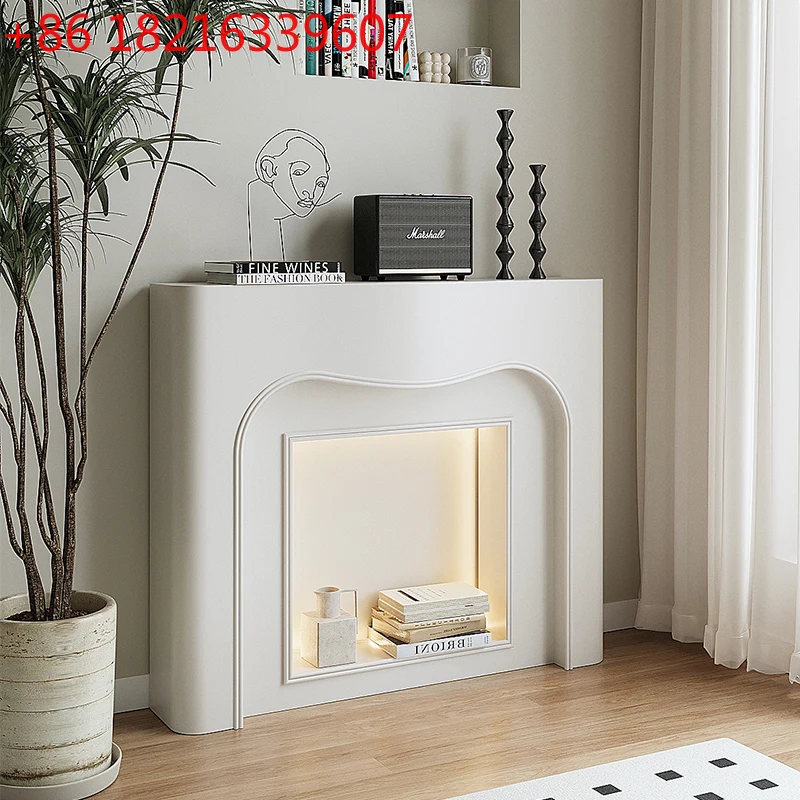 

Французский камин, декоративный шкаф, черный дисплей, прихожая, сервант, имитация распыления пламени у стены