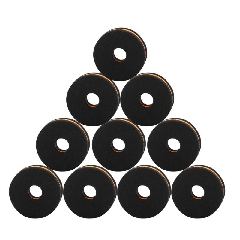 P9FC 10 Pcs Drum Cymbal Felt Pad Round Cymbal Stand Felt Washers Non Slip Felt Pads Cushions Percussion Drum accessories