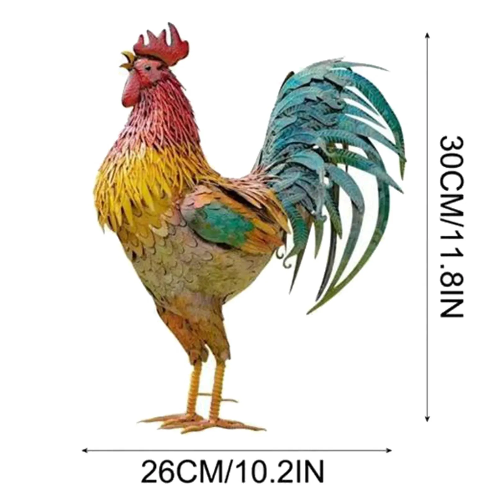 Rooster Garden Statue Stakesanimals Silhouette Sculptures Decor Chicken Ornaments Yard Art Decor For Backyard Patio