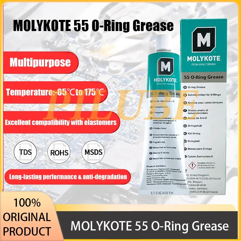 

MOLYKOTE 55 O-Ring Grease O-ring Sealing Silicone Waterproof Lubricant 100G 1KG Original Genuine