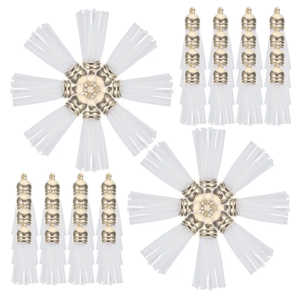 

50pcs Tassel Charms Bag Decorations Faux Keychain Pendant Accessories for Women Handbags Purse Wallet Cellphone Straps