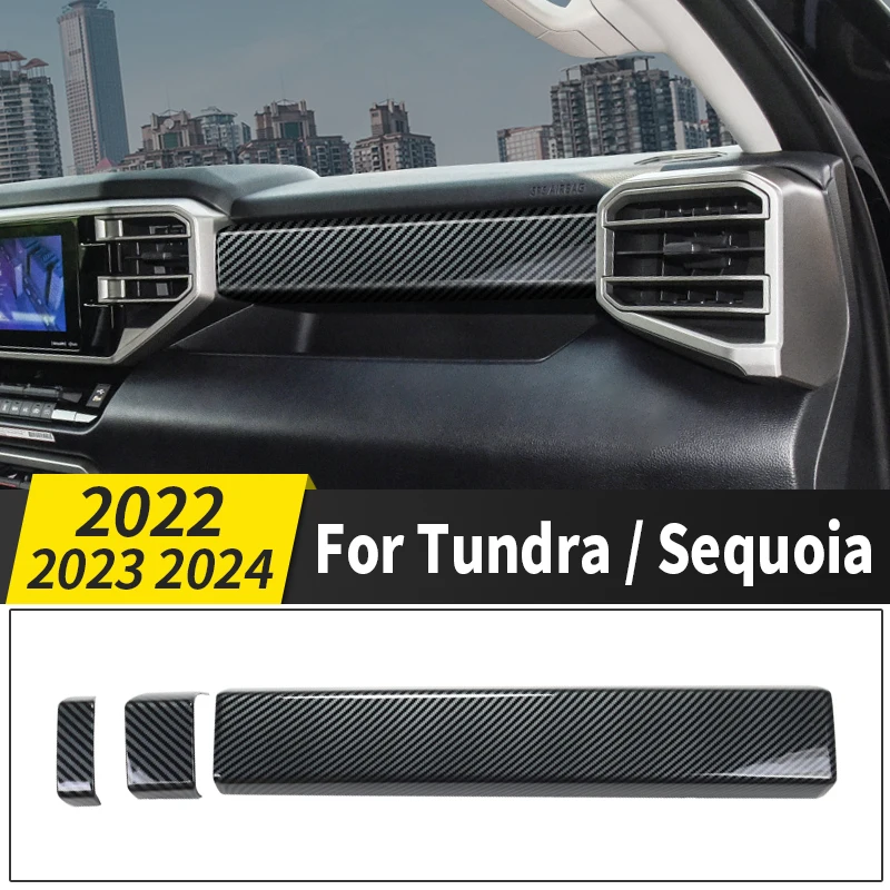 

For 2022-2024 Toyota Tundra Sequoia Central Control Decoration Bright Bar Modification, Interior Upgraded Accessories 2023