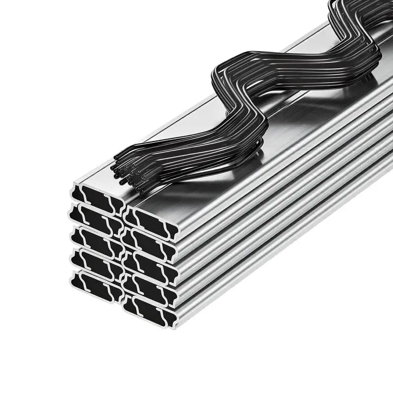 

Greenhouse Spring Wire and Lock Channel, 20 Packs 6.56 ft PVC-Coated Wiggle Wire & Aluminum Alloy Channel Bundle Kit with Included Screws, 0.05 in Thickened, Poly Film & Shade Cloth Attachments