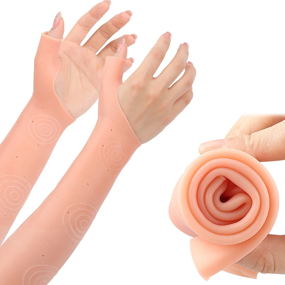 

1/2 шт. эластичные гелевые перчатки без пальцев от артрита для облегчения боли, водонепроницаемая компрессионная шина на запястье для растяжения, тендинита