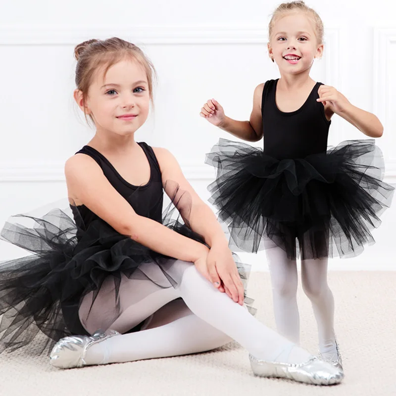 HOT Girl Ballet TuTu Dress Lace  Ballet Kids Dancing Party Dress Performance Costume Princess Wedding Girl Dress 2-8 Ys