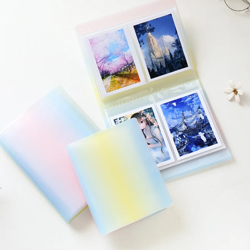 64 Pockets Book Album For Fujifilm Instax Mini 12 11 40 25 50s 90 Liplay Evo Mini Films 3 Inch Photo Paper Daisy Jelly Gradient