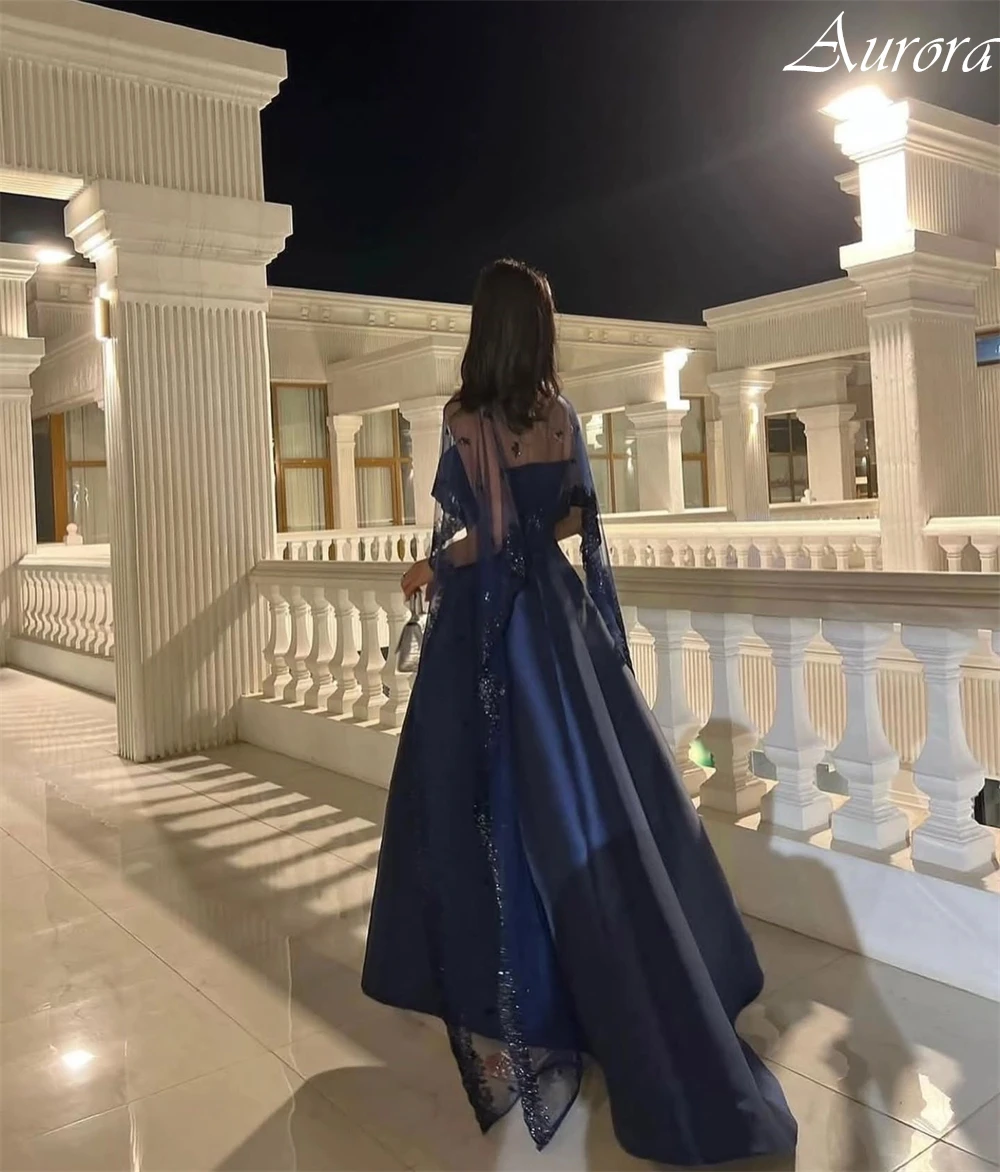 فستان سهرة كلاسيكي مخصص بدون حمالات من الساتان مع شال دانتيل وزينة فستان المشاهير بسيط على شكل حرف a للحفلات الراقصة للمرأة