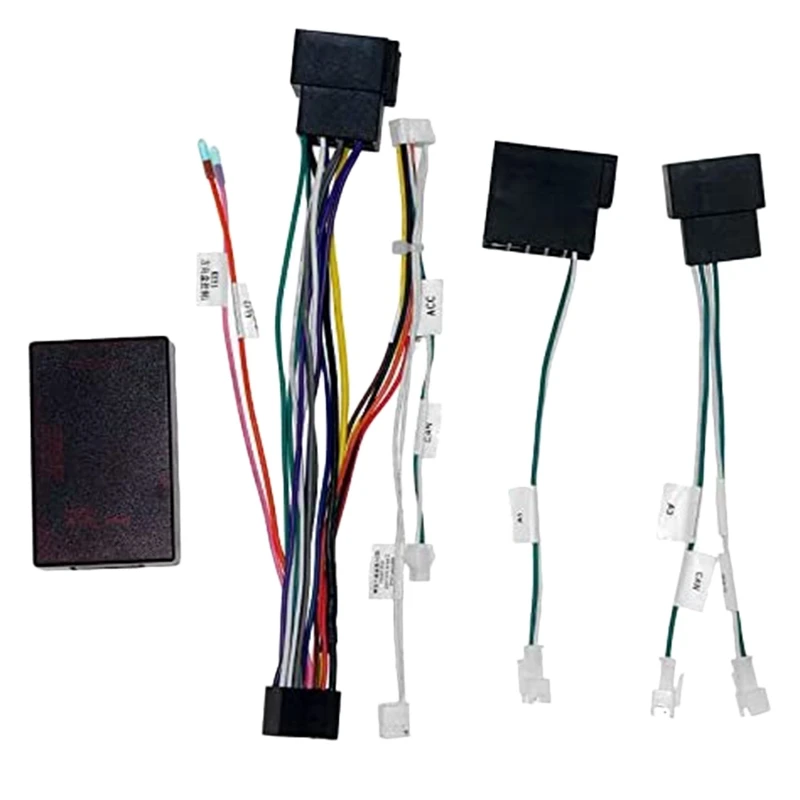 

Car Audio 16PIN Power Cord Adapter Audio Harness with Canbus Box for - W209 2002-2006 W203 2001-2004