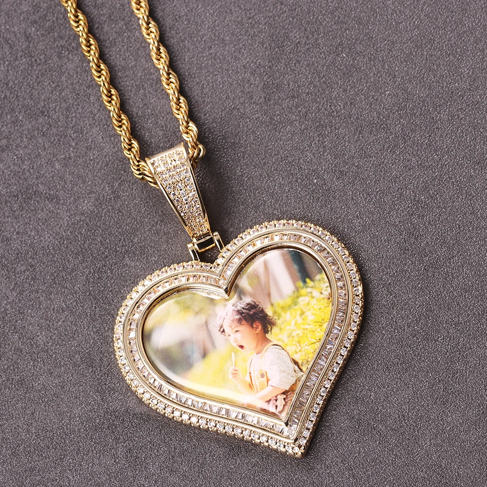

Hip Hop Jewelry Iced Out Pop Pendant Custom Photo Pendant Round Custom Picture Pendant Necklace For Women Men Delicate Gifts