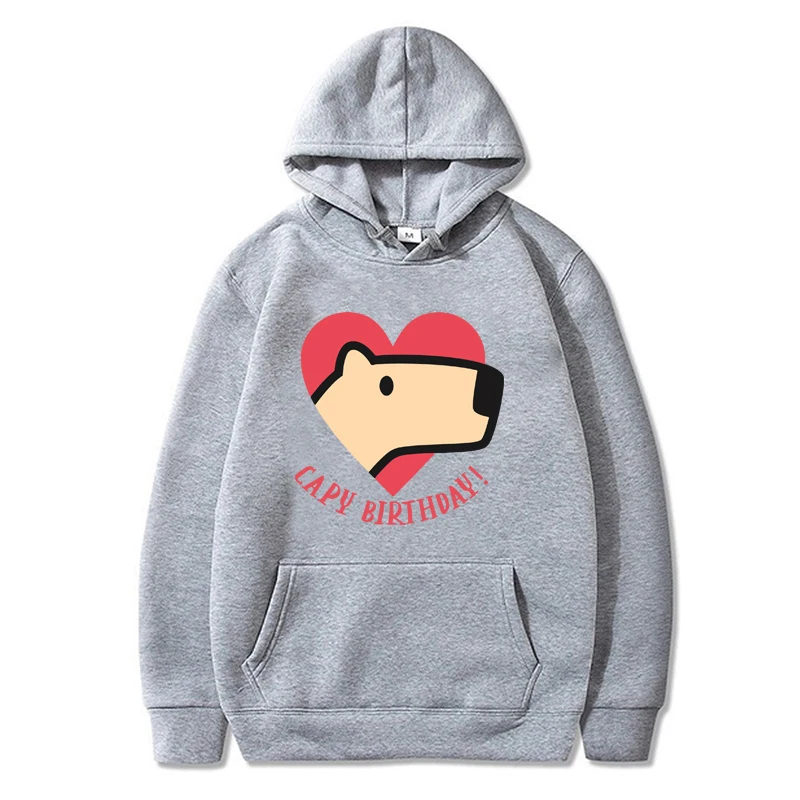 Korean Fashion Aesthetic Capybara Hoodie Y2k Women Men Hoodie Casual Hip Hop Sweatshirt Cartoon Printed Cute Pullover Streetwear