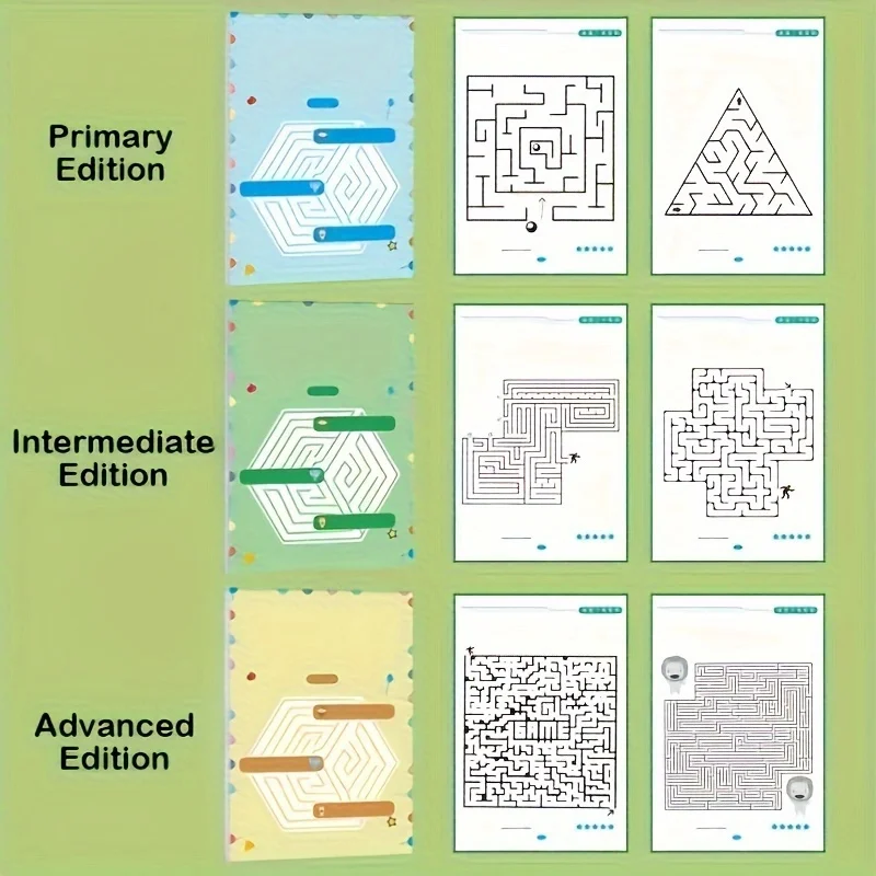 Montessori-Inspired Maze Game Book - Engaging Concentration Booster and Early Development Tool, Perfect Holiday Gift for Kids