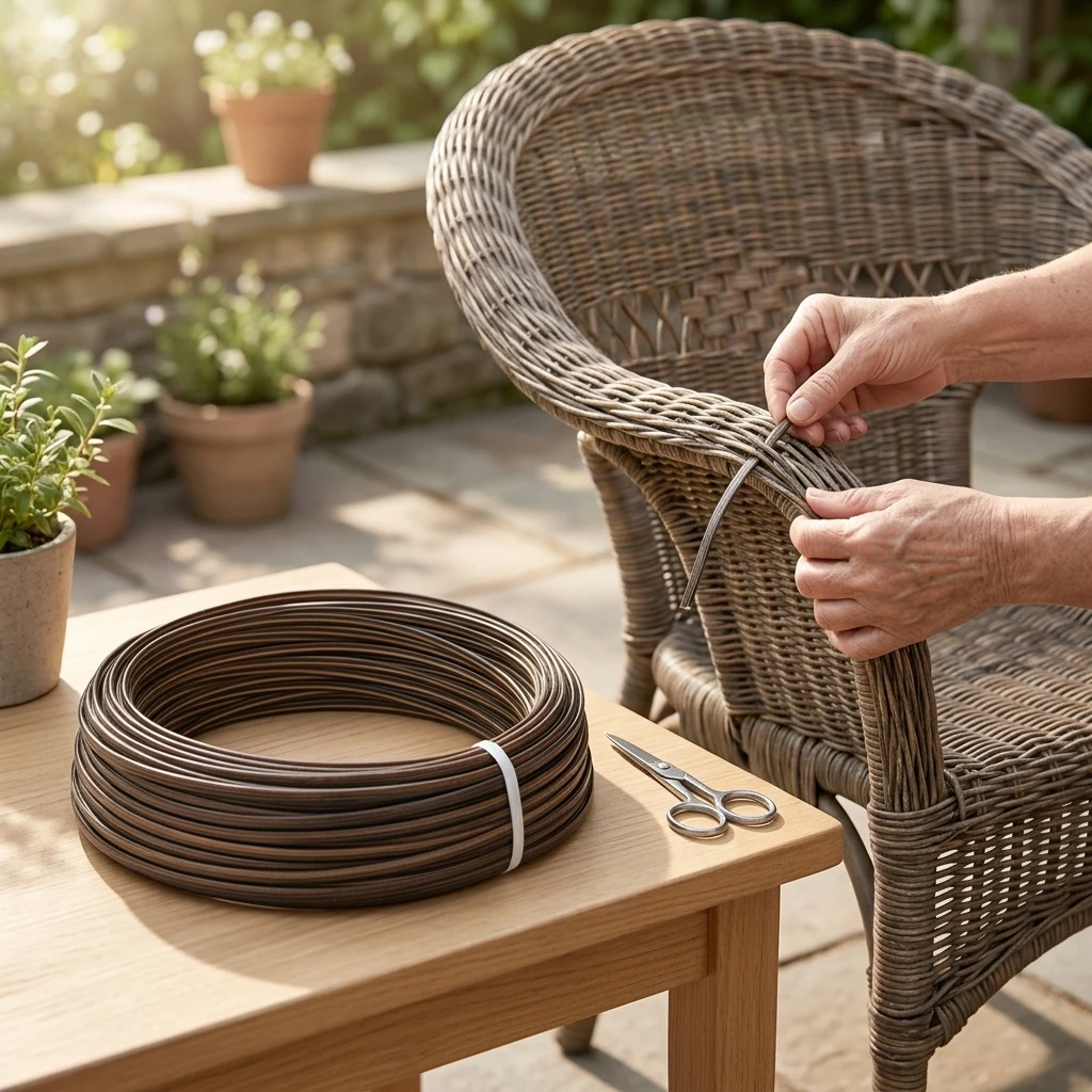 Outdoor Furniture Restoration - 120FT Wicker Repair Kit HDPE PE