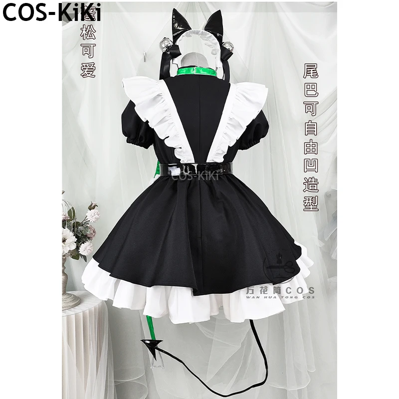 COS-KiKi Vtuber VirtuaReal Aza Maid Dress Game Suit Nifty Lovely Uniform Cosplay Costume Halloween Party Role Play Outfit Women