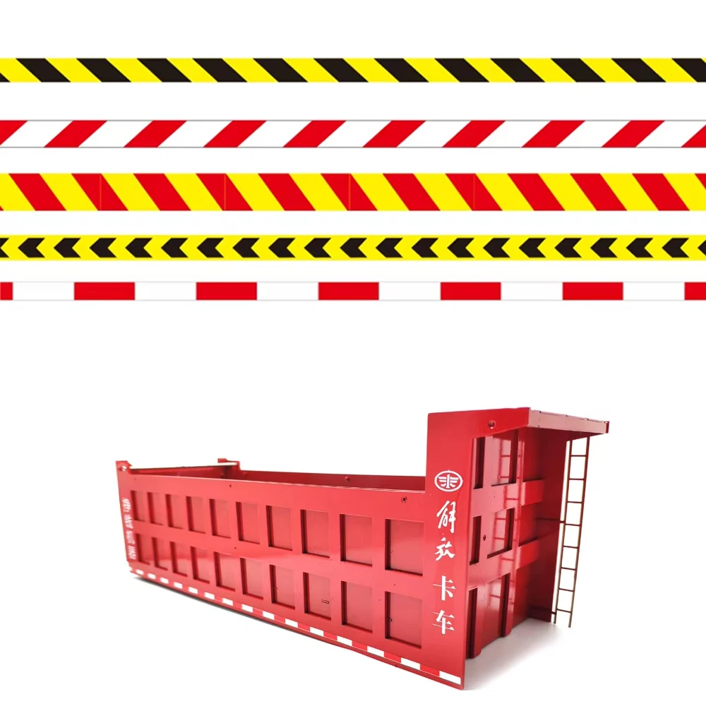 Simulation model Truck warning strip sticker reflective sticker for 1/14 Tamiya RC Trailer Scania Actros Volvo MAN Car diy Parts