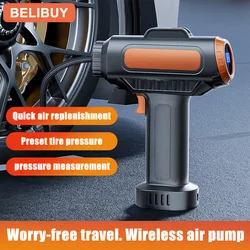 BELIBUY Wireless Car Air Pump Electric Tire Inflator Pump for Motorcycle Bicycle Boat AUTO Tyre Ball Inflatable Automotive tools