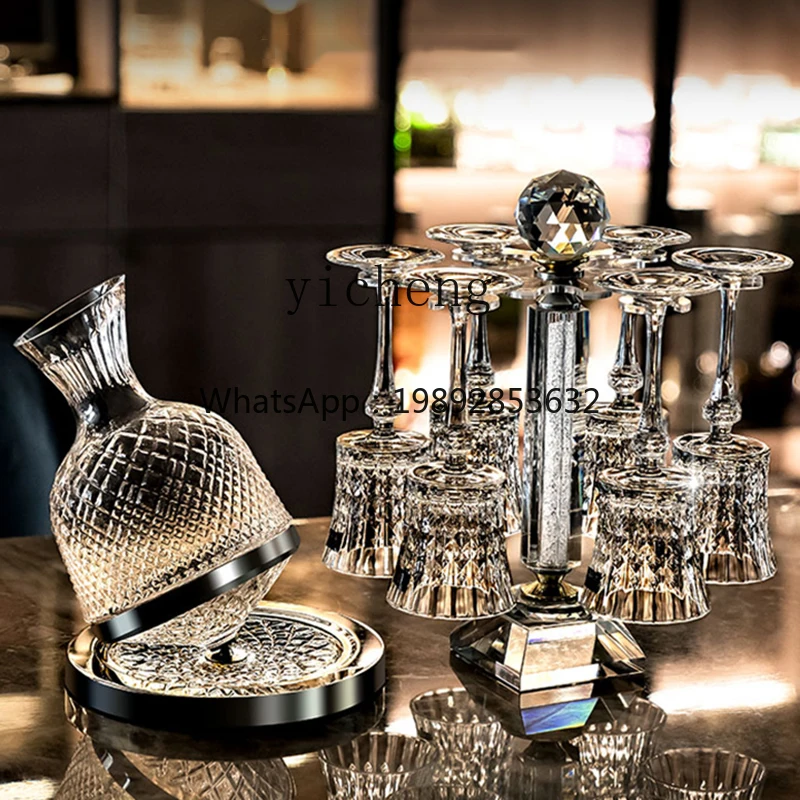 

BJ high-end red wine glass set, crystal diamond decanter, goblet, wine glass household