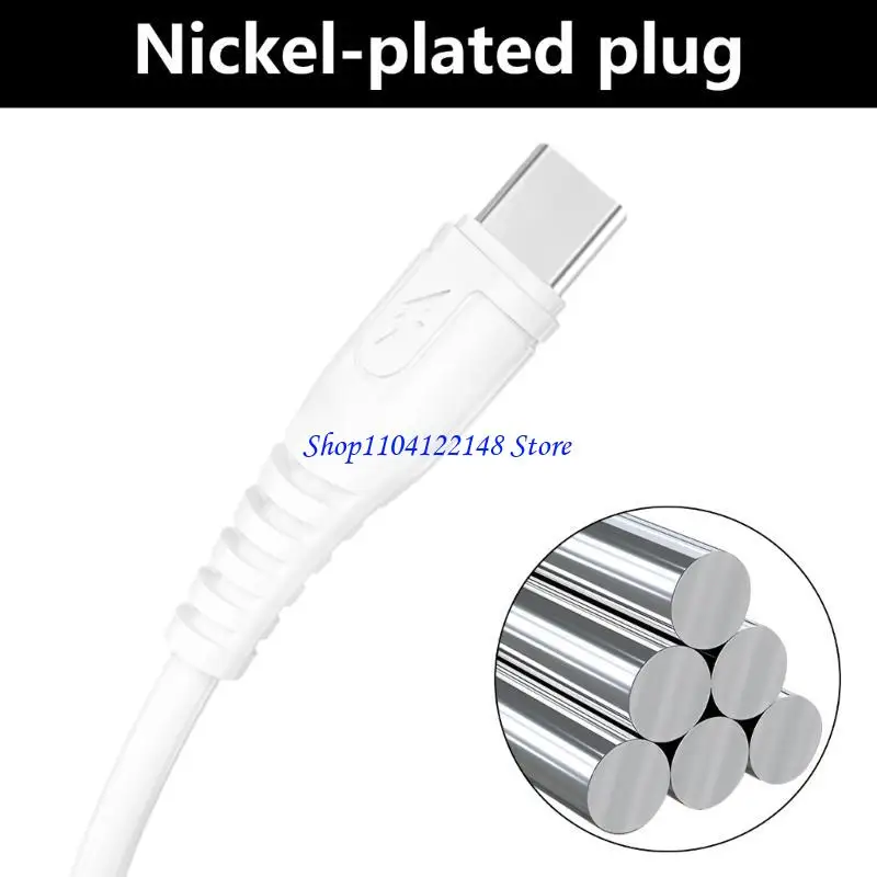 P9FA Conveniente USB C Cable USB a USB cable carga 6A Cargo rápido