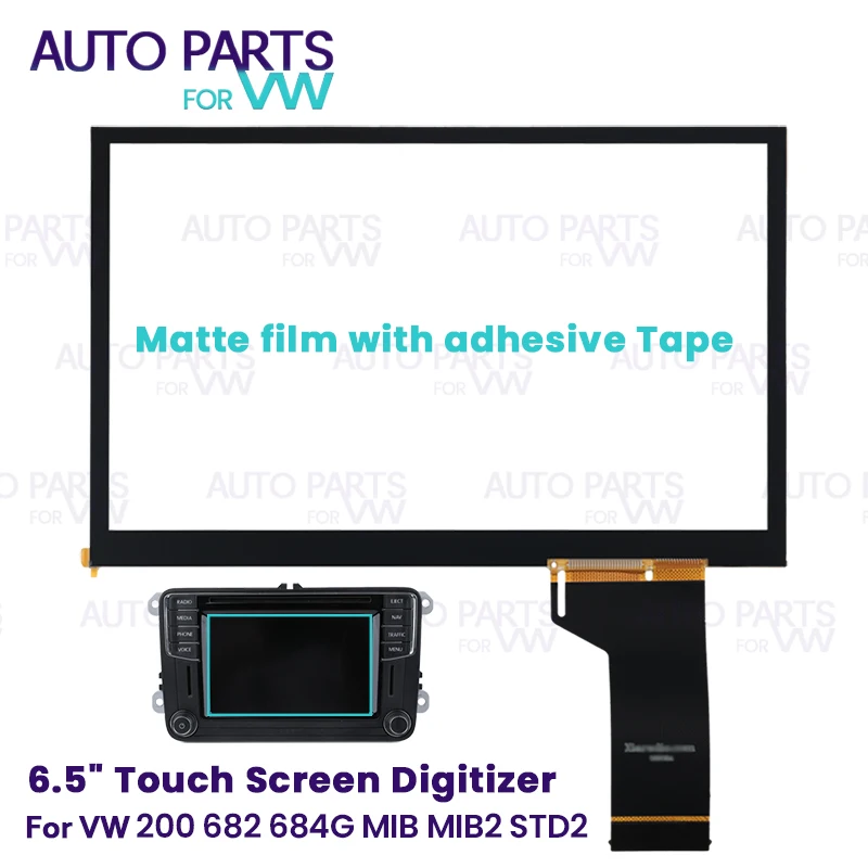 

New For VW MIB 200 Car Multimedia Radio WVGA0633F00039 WVGA0633F00045 Replacement Parts 6.5 Inch 40 Pin Glass Touch Screen