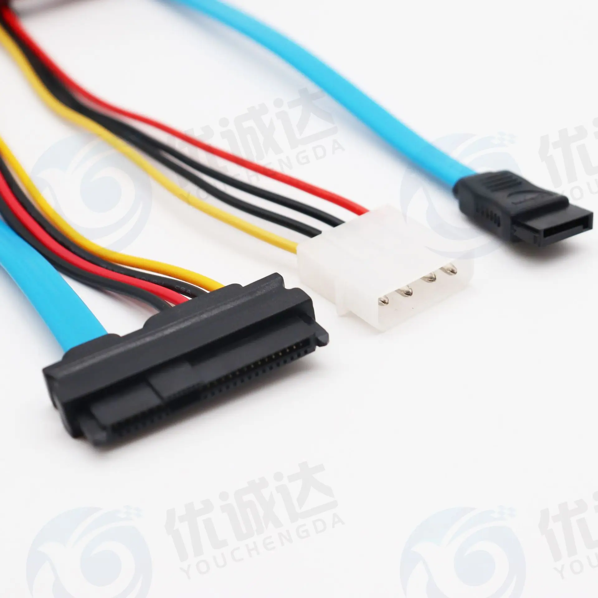 Cable SAS to SATA SFF-8482 Mini SAS 29Pin SCSI to SATA 7Pin with LP4 Molex IDE 4Pin Hard Disk Converter Cable SFF-8482 SAS Cable