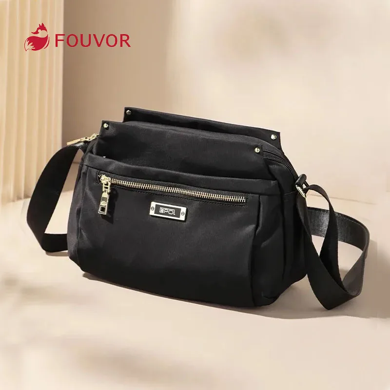 

Большая сумка Fouvor, оксфордская водонепроницаемая модная сумка на плечо с несколькими карманами для женщин, трендовые дорожные сумки для покупок на молнии 6006-14