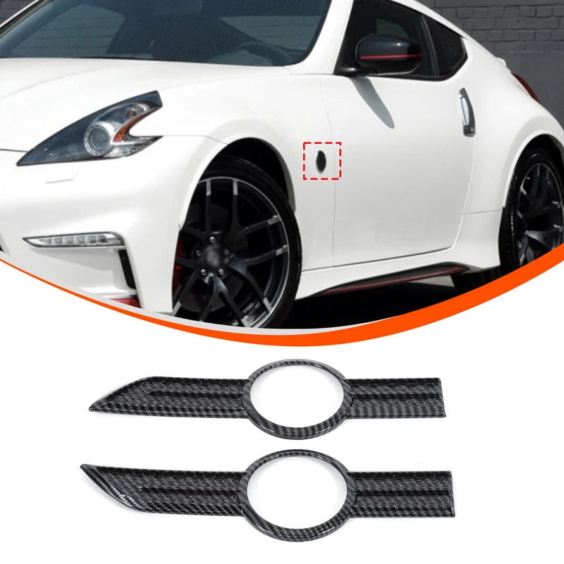 

Used for Nissan 370Z 2009-2020 body side light fender stickers car fender decorative accessories ABS carbon fiber pattern 2PCS